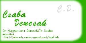 csaba demcsak business card